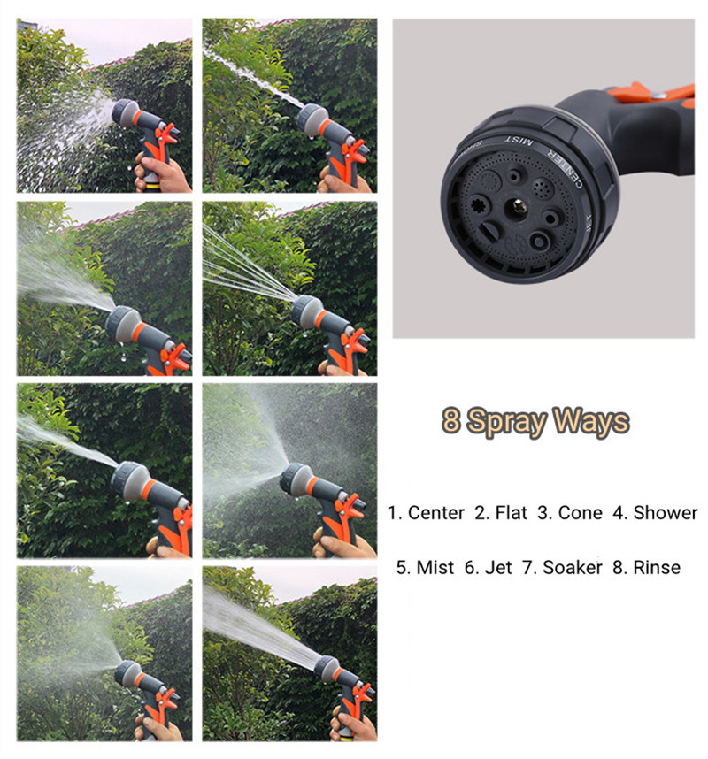 8 modes garden spray high pressure watering gun