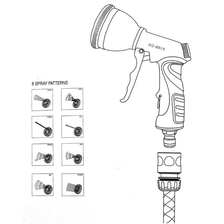 high pressure water spray gun car washer garden sprinkler