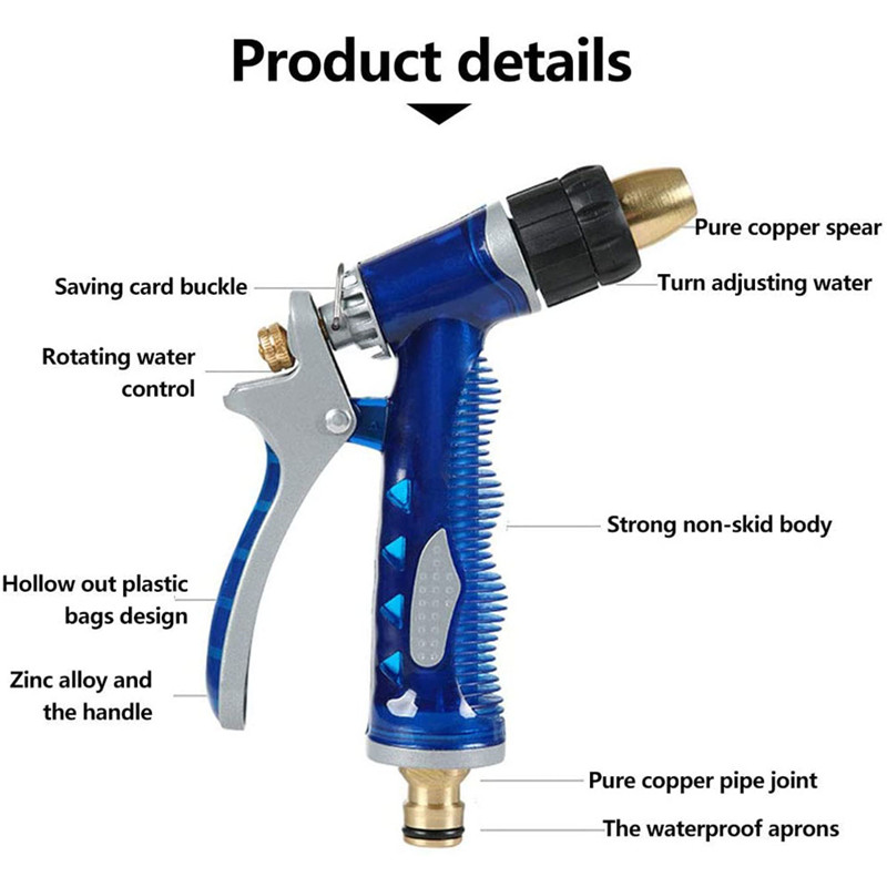 high pressure garden water spray car wash hose nozzle sprinkler