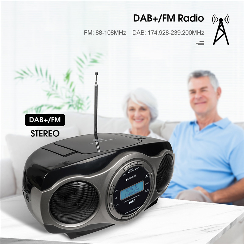 retekess TR631 portable CD boombox radio FM bluetooth speaker