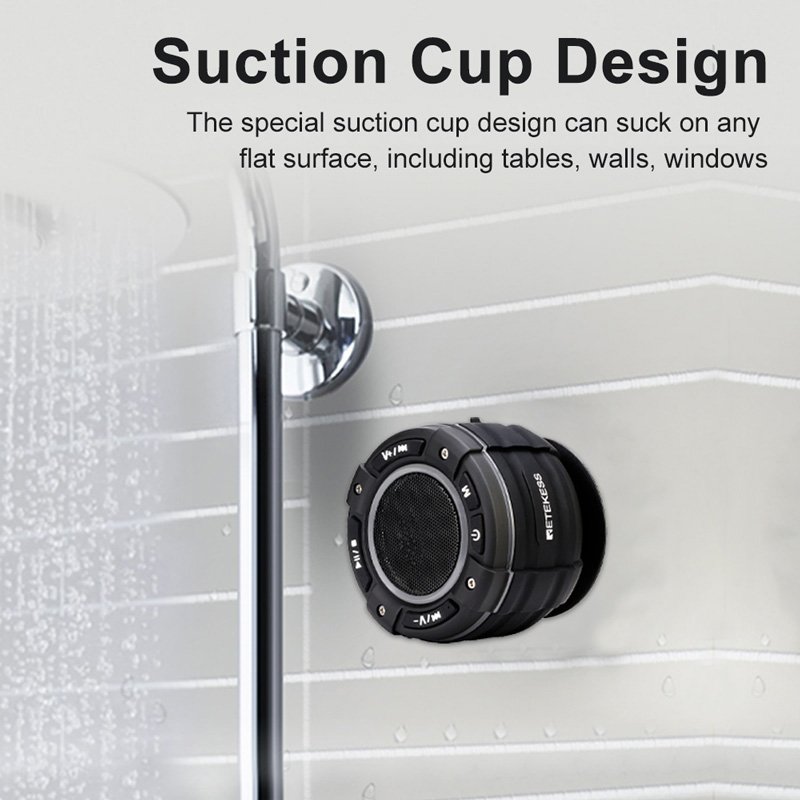 Retekess TR622 portable bluetooth speaker FM radio shower