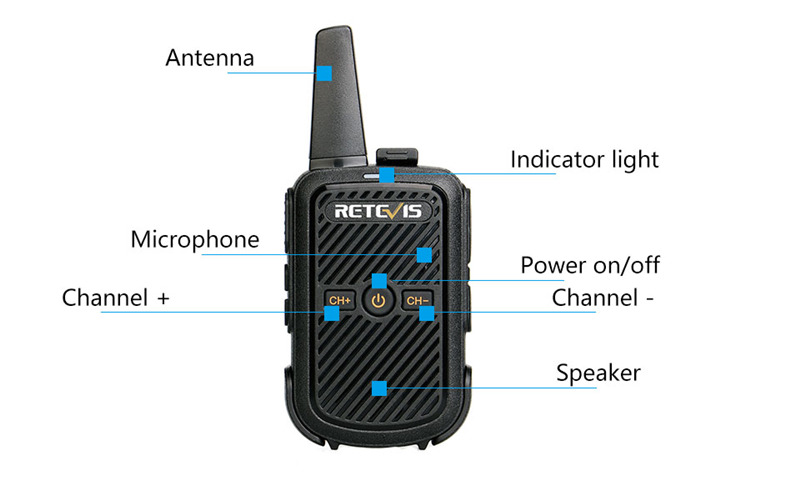 mini Retevis RT15 2 way radio portable walkie talkies