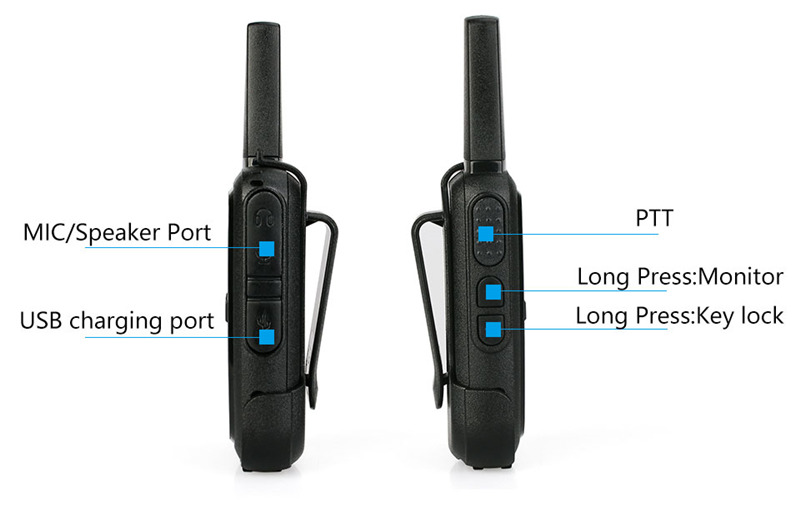 mini Retevis RT15 2 way radio portable walkie talkies