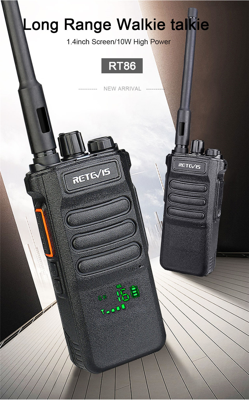 10W Retevis RT86 long range walkie talkie two way radio