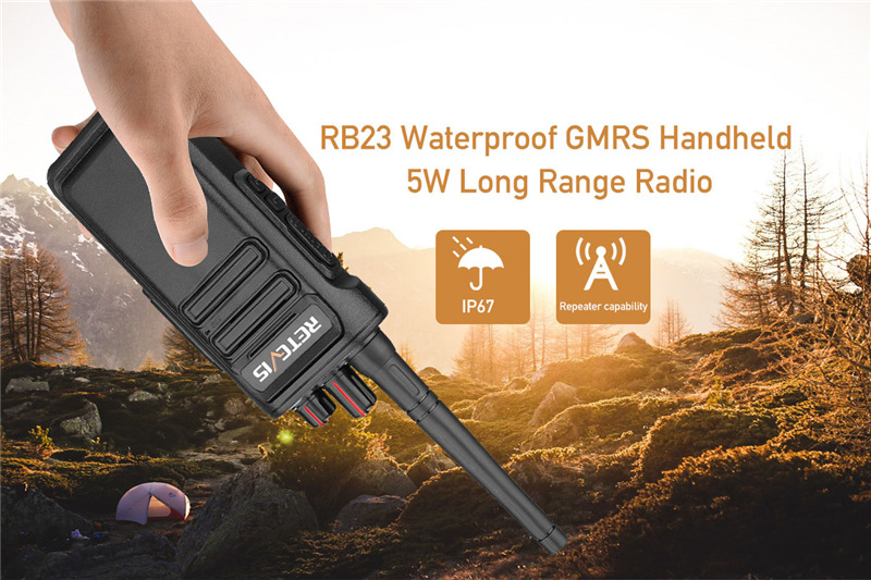 RETEVIS RB23 waterproof long range GMRS walkie talkie two way radio