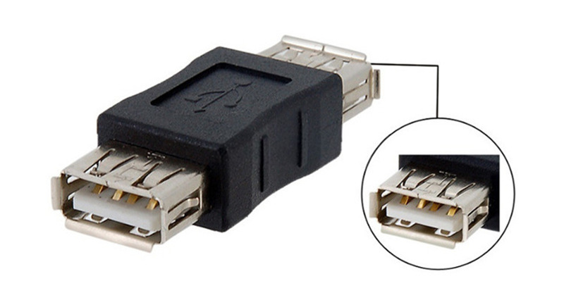 USB 2.0 plug female to female adapter extension connector