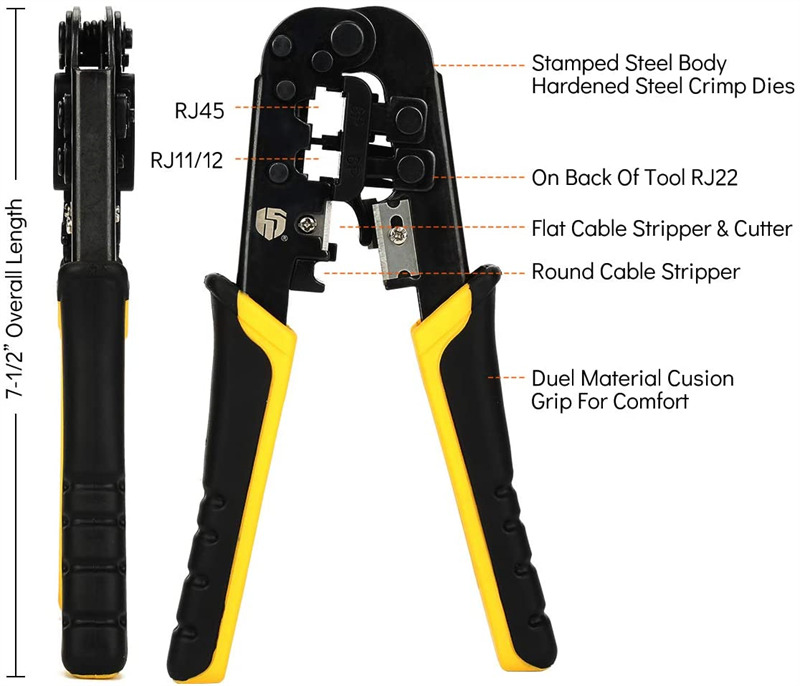 network cable plier cat 5 RJ45 RJ12 RJ11 RJ9 8P 6P crimper stripping tool