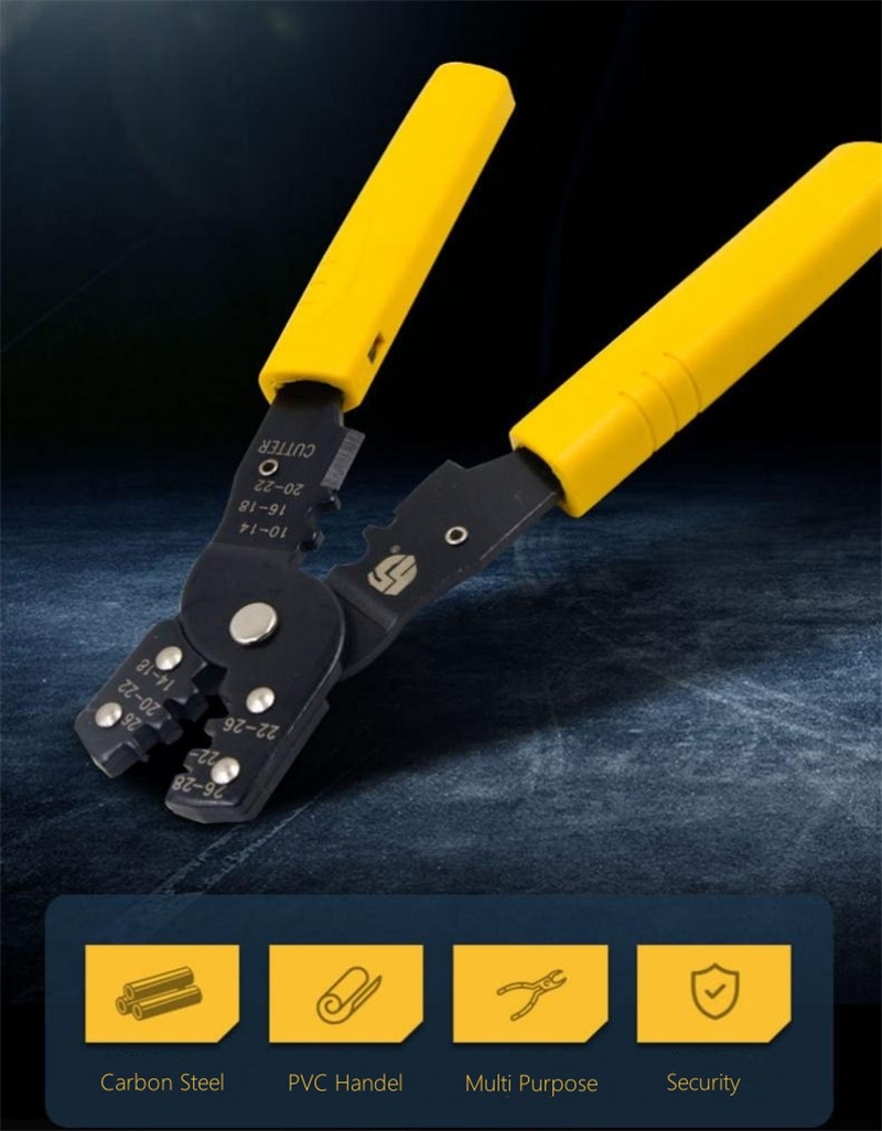adjustable terminals cable crimper wire stripping plier tool