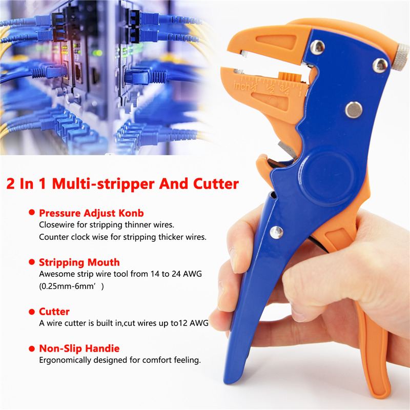 automatic adjusting cable wire stripper crimper plier