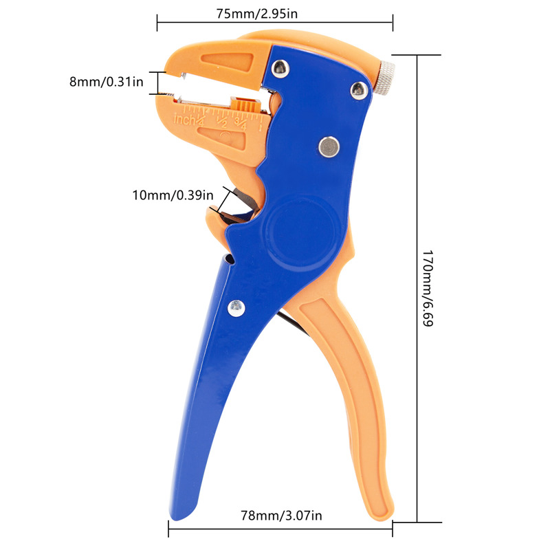 automatic adjusting cable wire stripper crimper plier