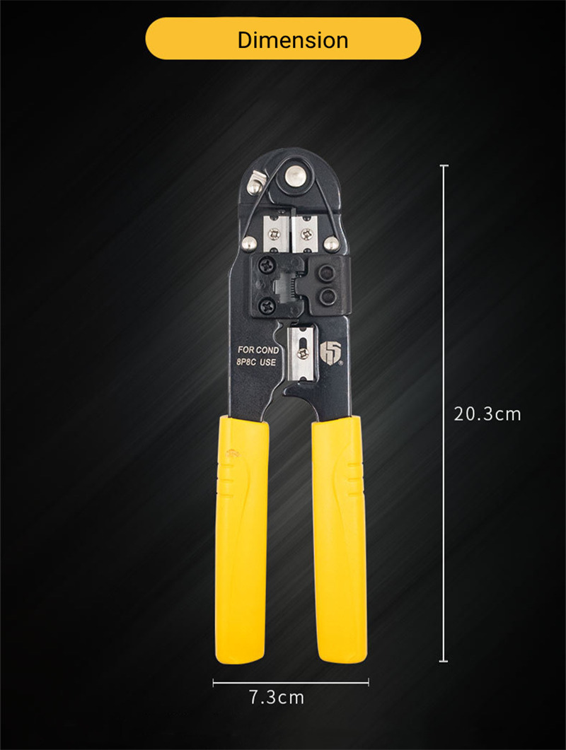 RJ45 8P 8C crimping pliers plug wire stripper cable crimper