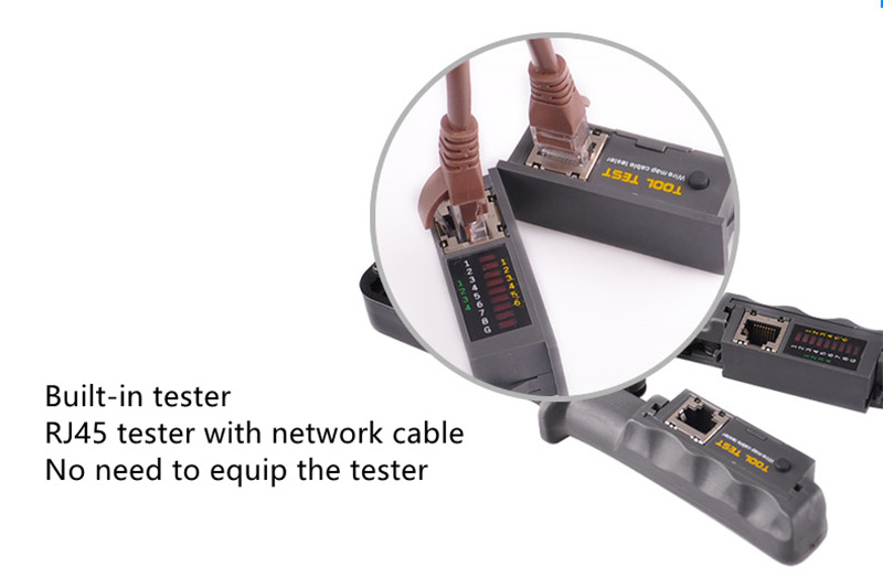 network cable stripper telephone line pliers with net tester