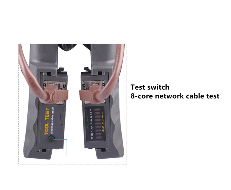 network cable stripper telephone line pliers with net tester