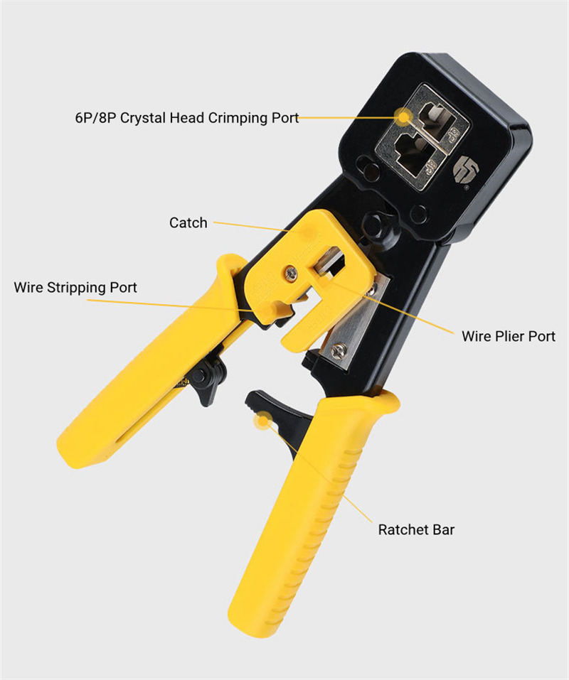 RJ45 crimper 8P 6P RJ11 RJ12 network cable plier lan wire stripper