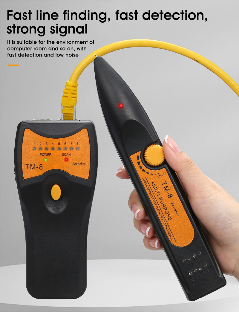 RJ11 RJ45 Cat5 Cat6 telephone lan network cable tester