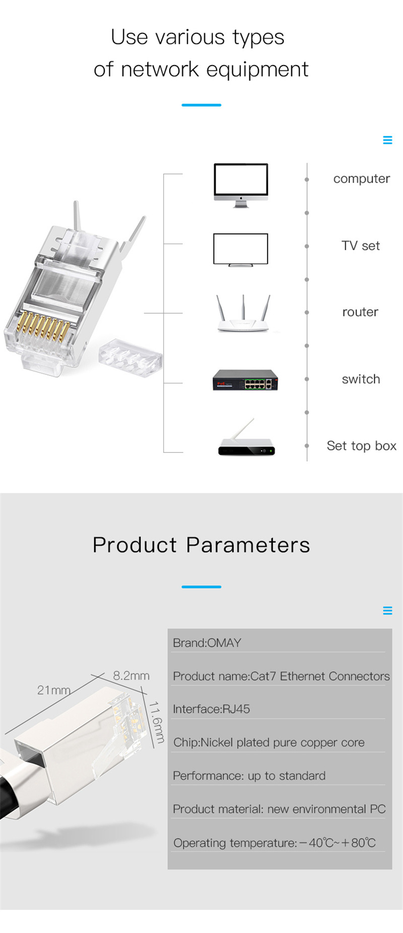 cat7 rj45 connector