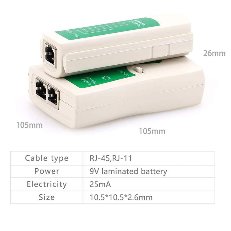 RJ45 RJ11 lan cable network tester tracker tool