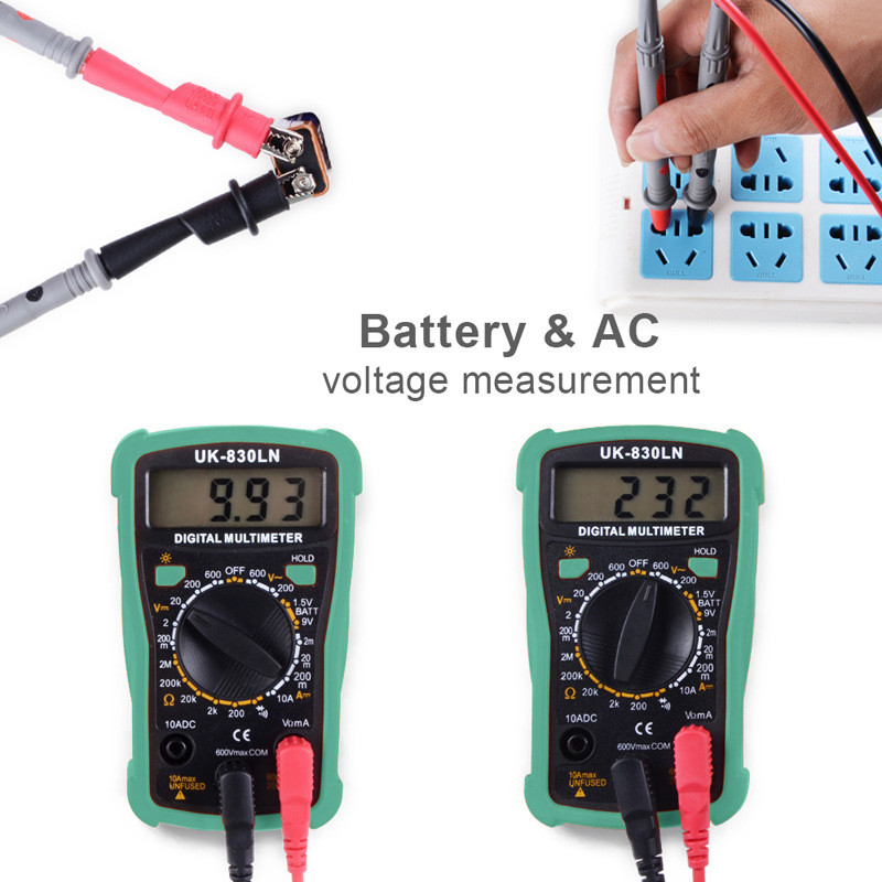 Handskit 830LN digital AC/DC ammeter voltmeter ohm tester