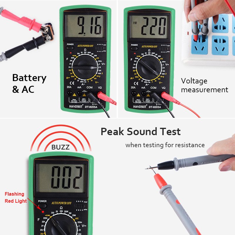 digital multimeter hd intelligent OHM NCV voltage meter