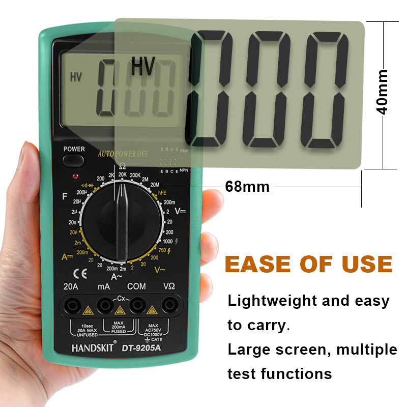 digital multimeter hd intelligent OHM NCV voltage meter