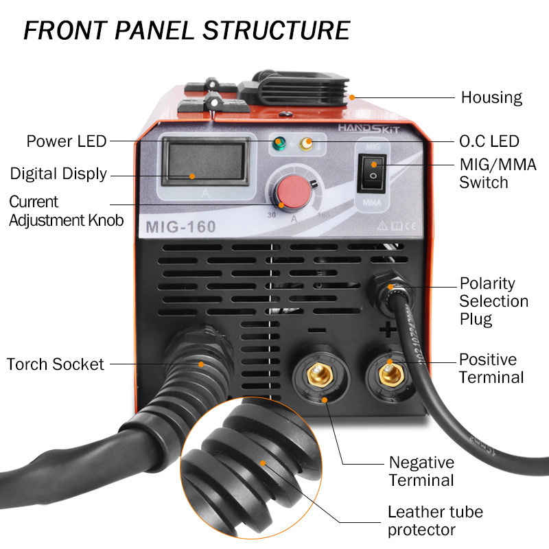 MIG-160 mig welder small IGBT MMA non-gas welding machines