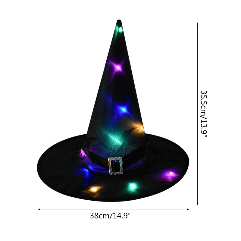 halloween LED glowing witch hat