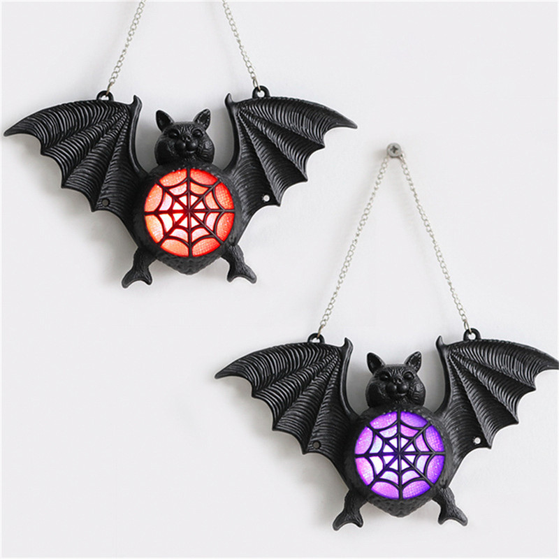 Halloween decors glowing bat led light