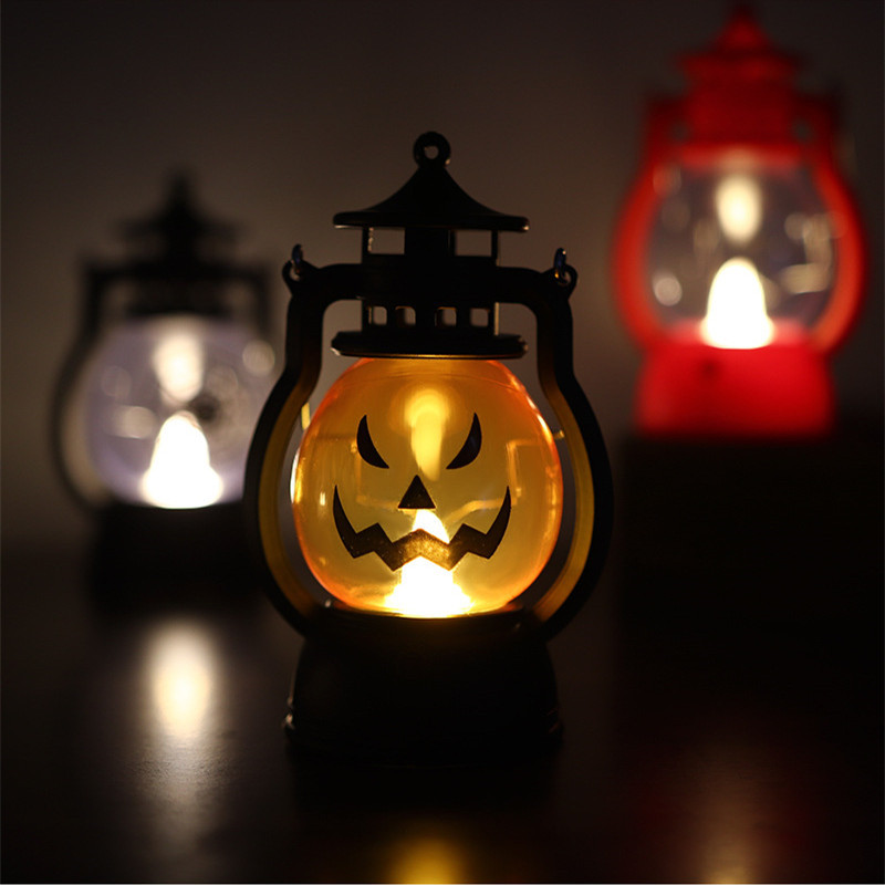 Halloween pumpkin lanterns electric candle led light decor 