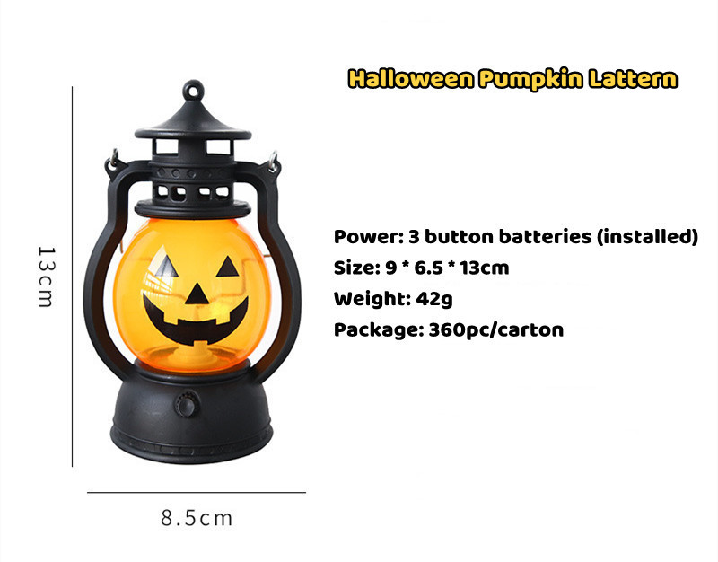 Halloween pumpkin lanterns electric candle led light decor 