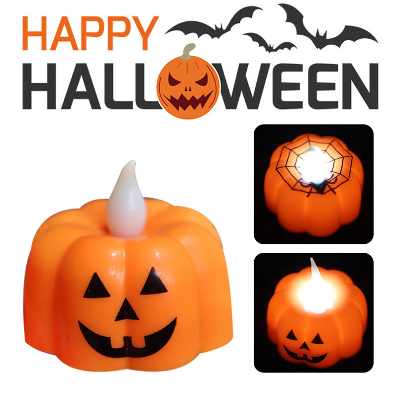 Halloween pumpkin spidery candles led lamps