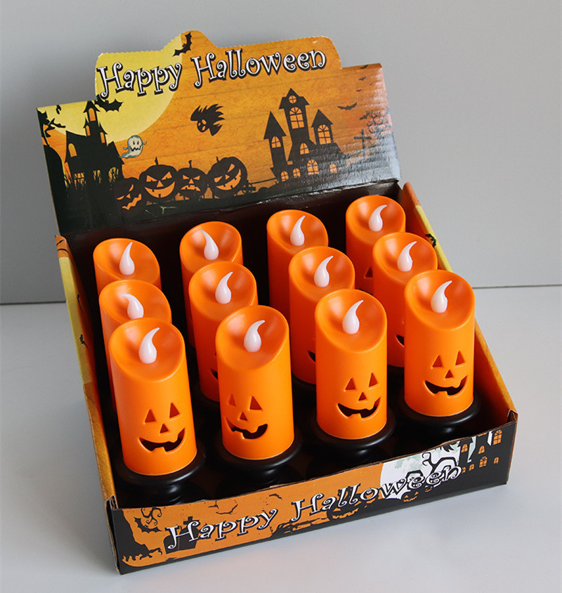 Halloween pumpkin candles led lamp