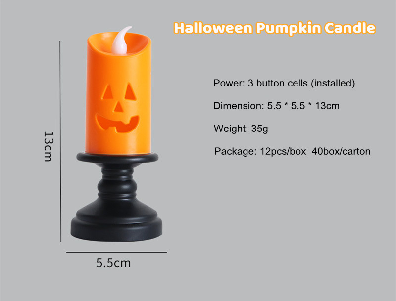 Halloween pumpkin candles led lamp