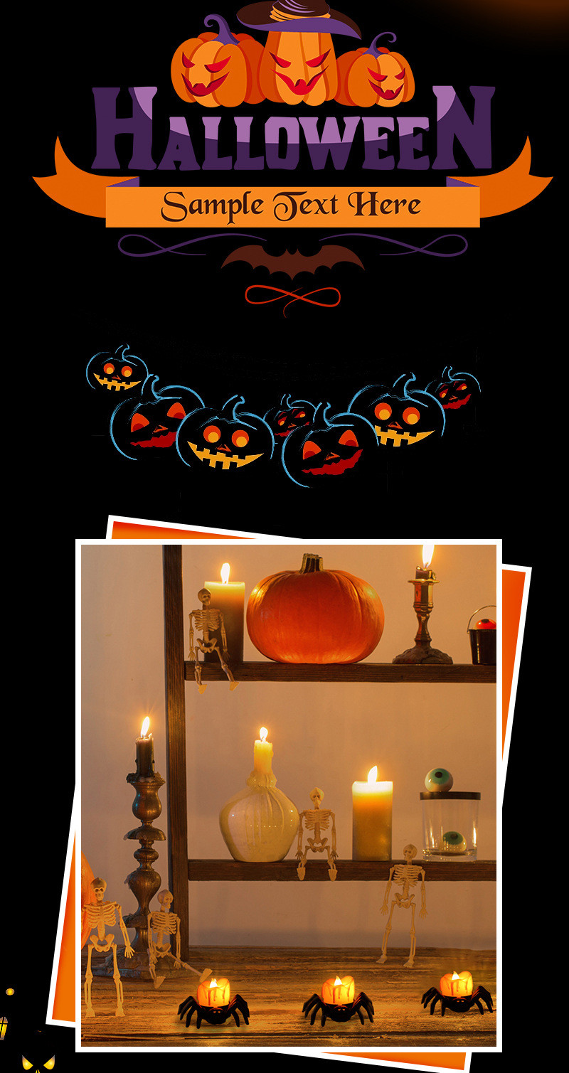 Halloween spider electric candles led lamps