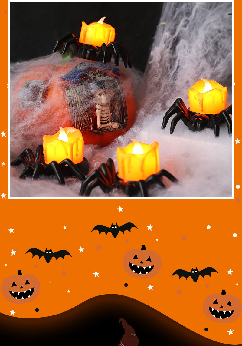 Halloween spider electric candles led lamps