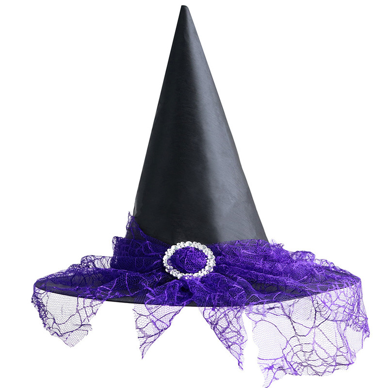 halloween vintage witch hats lace veils