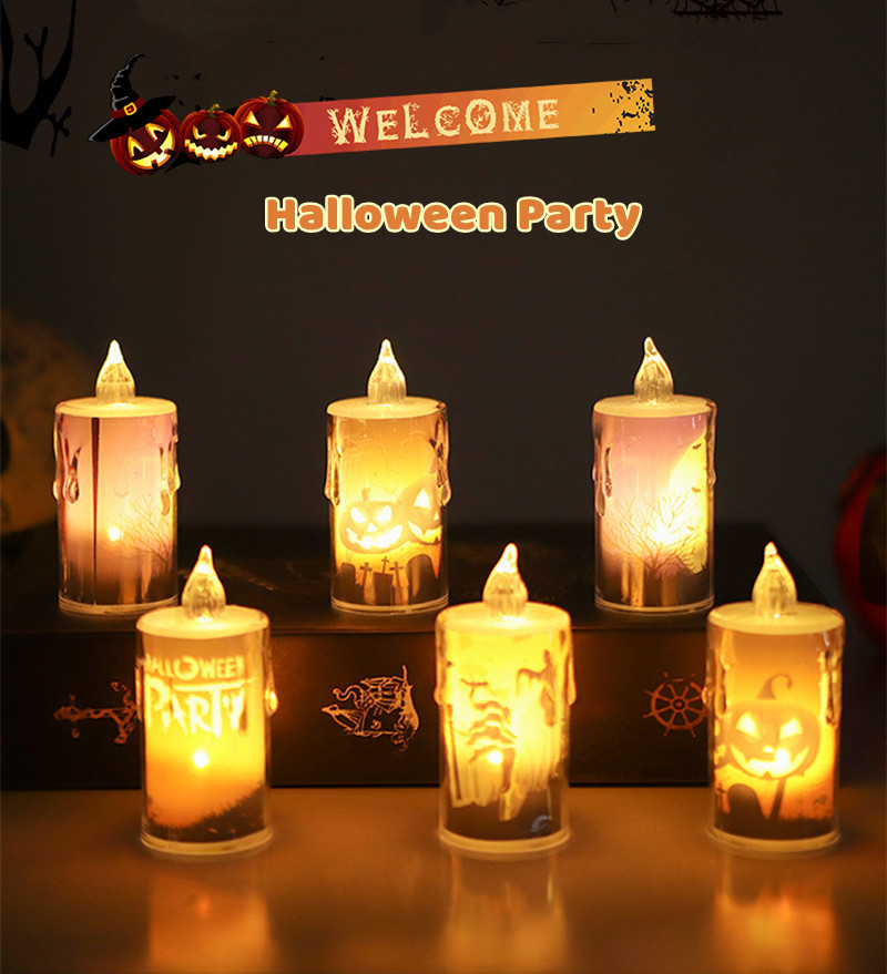 Halloween led candles horror party decors