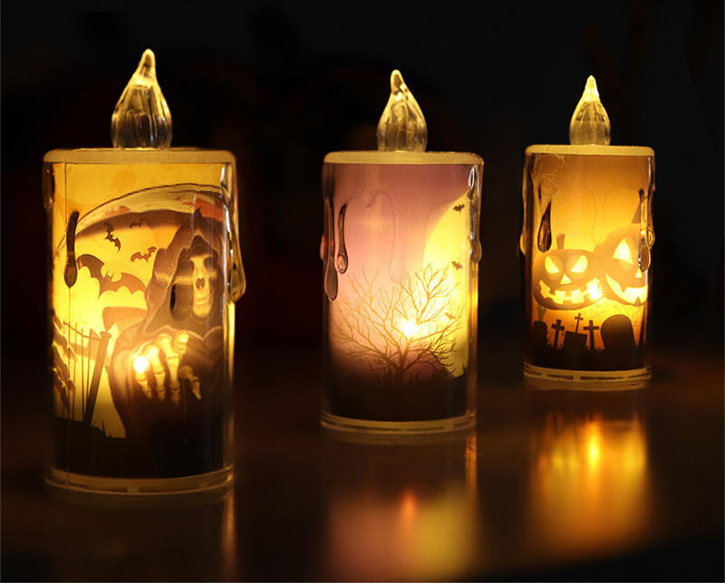 Halloween led candles horror party decors