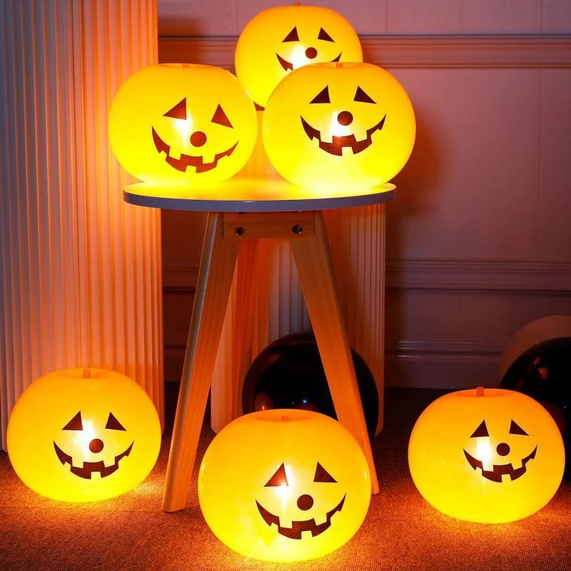 halloween glowing pumpkin balloons