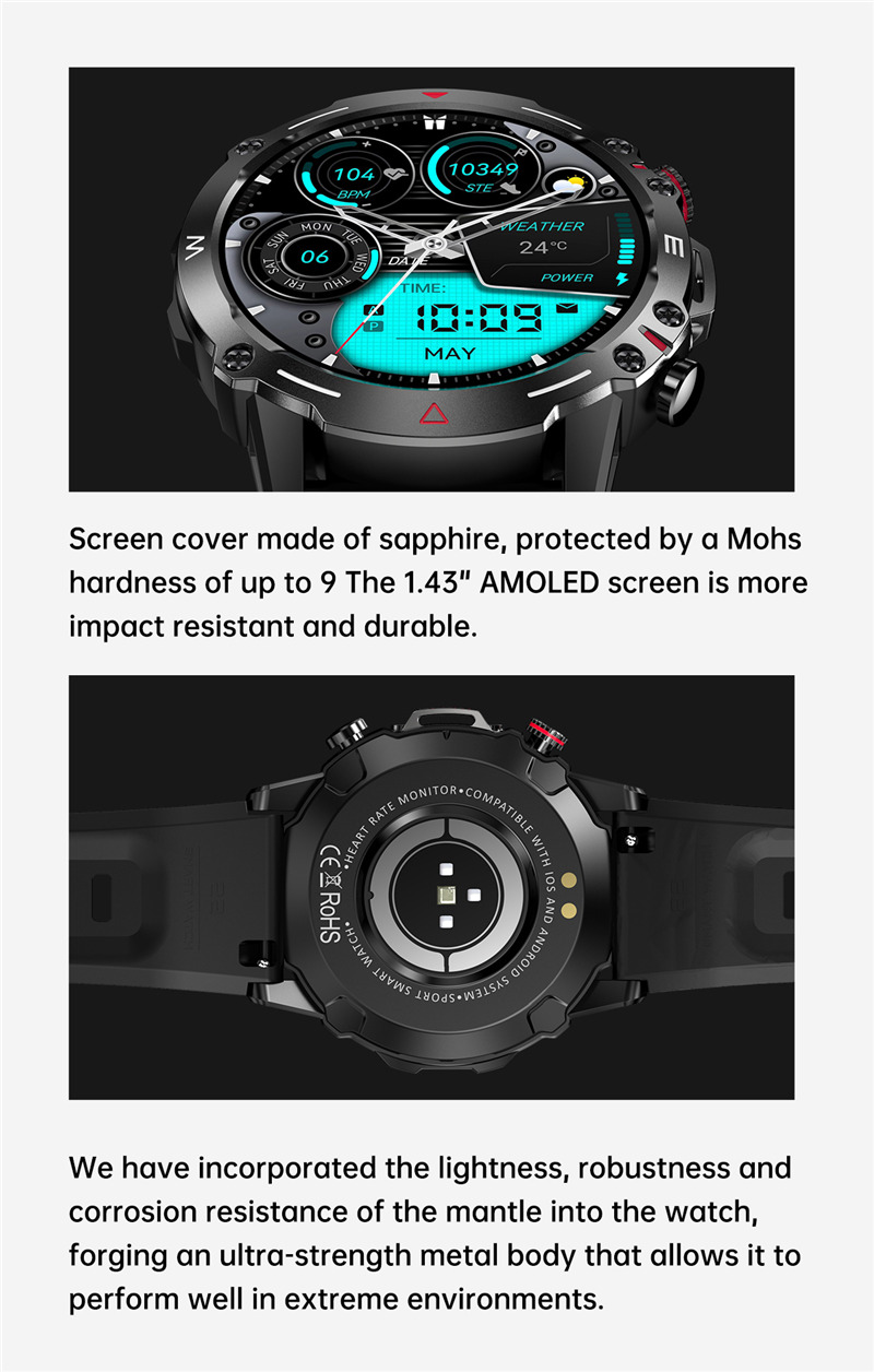 HK87 AMOLED outdoor smart watch