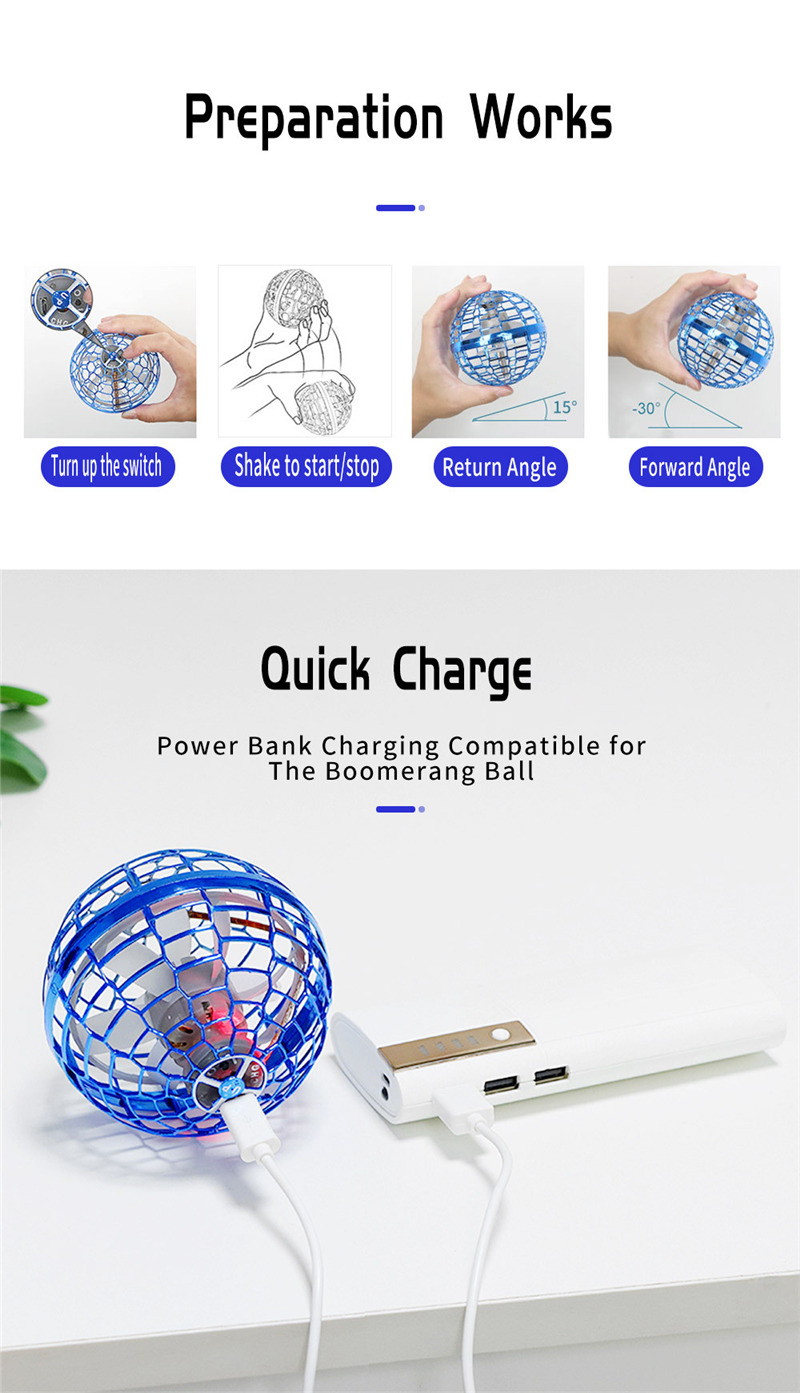 flying spinner hand control rotating ball