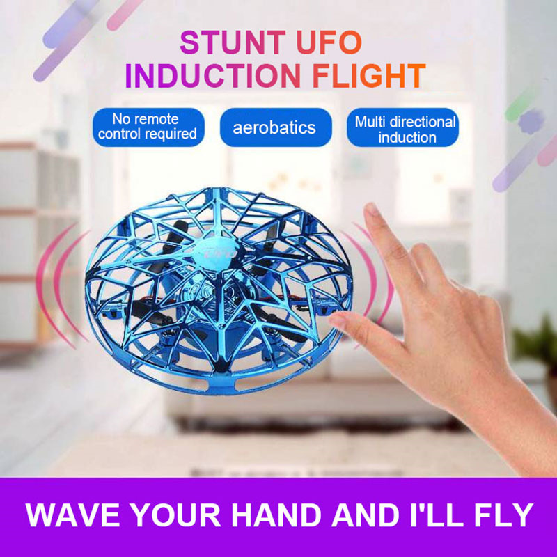 UFO flying spinner ball helicopter mini induction drone kids toy