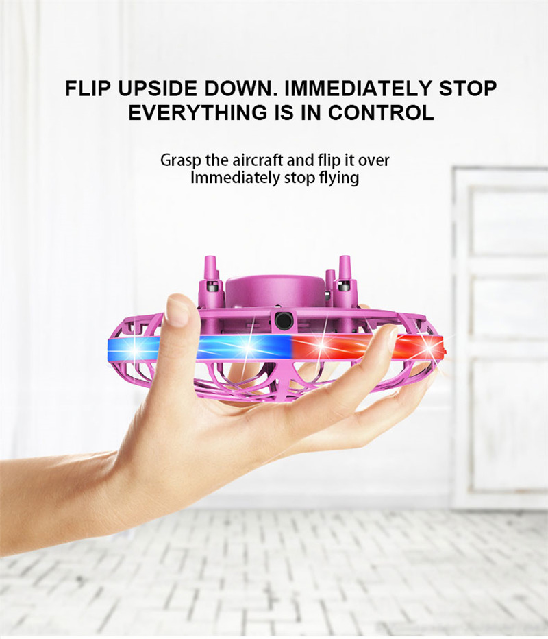 LED UFO ball flying spinner helicopter mini drone