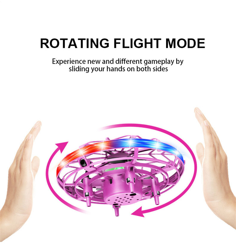 LED UFO ball flying spinner helicopter mini drone