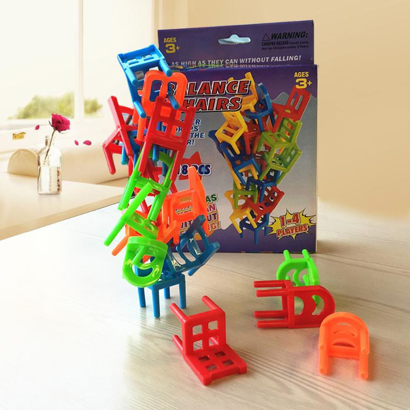 18pcs mini chair balance blocks toy