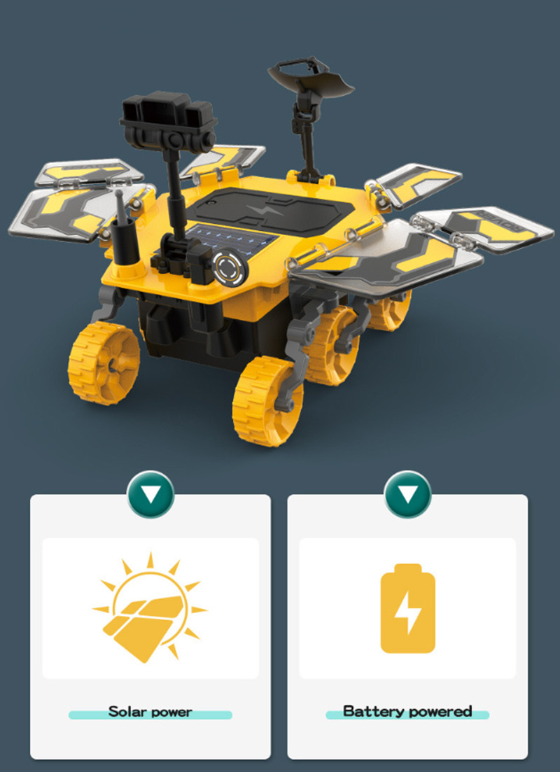 Mars rover solar robot detector assembled steam kids toy