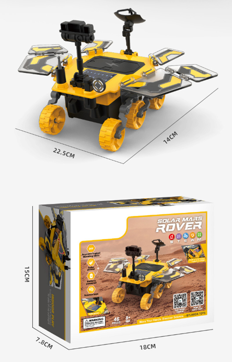 Mars rover solar robot detector assembled steam kids toy