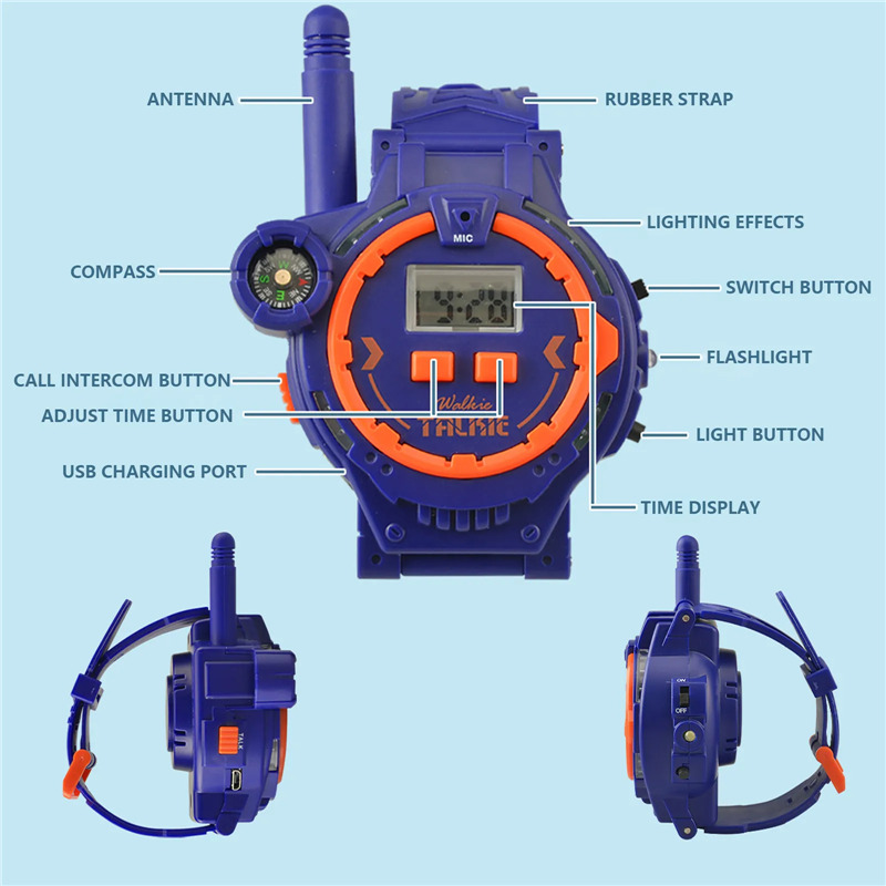 two way walkie talkie rechargeable watch for kids