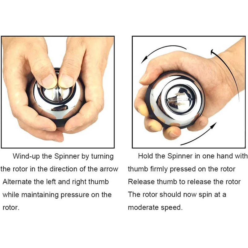 LED wrist power trainer gyro ball hand strengthener