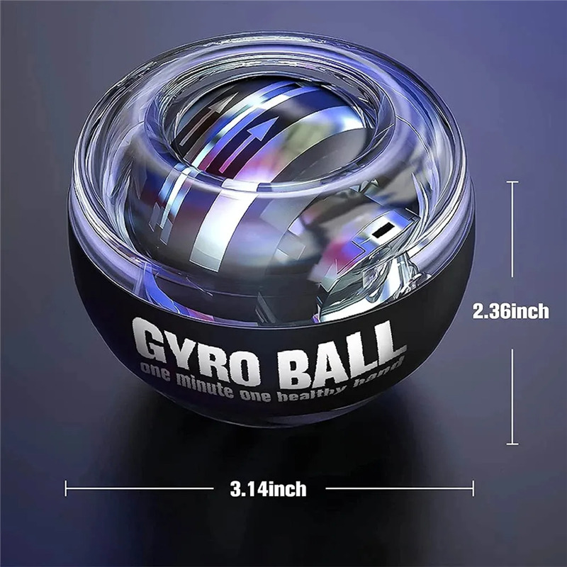 LED wrist power trainer gyro ball hand strengthener