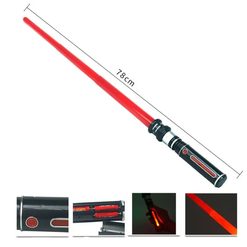 star wars lightsaber telescopic flashing sword toy